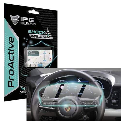 IPG ProActive Made for Porsche 2024 Panamera 12.3 Inch Dashboard 9H Hardness Screen Protector Nano Ceramic Film Ultra Responsive High Clarity Anti Scratch Smudge Guard for PanaDash