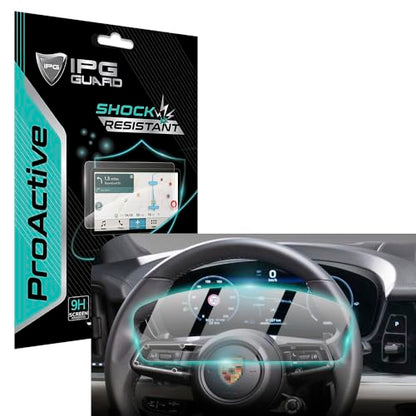 IPG ProActive Made for Porsche 2024 Panamera 12.3 Inch Dashboard 9H Hardness Screen Protector Nano Ceramic Film Ultra Responsive High Clarity Anti Scratch Smudge Guard for PanaDash