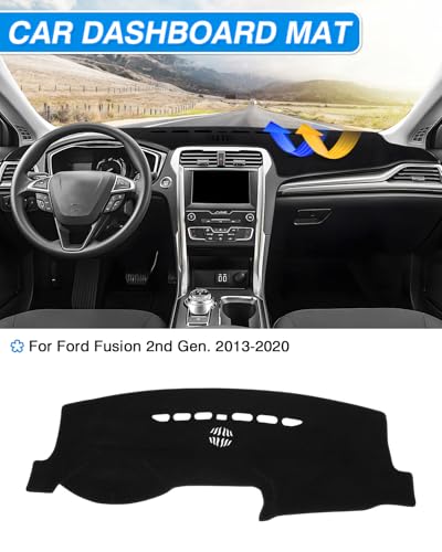 CARTIST Dash Cover for Ford Fusion 2013-2020 Dashboard Cover Mat for Fusion Accessories Non-Slip Pad Carpet Anti-Glare - size: Ford Fusion 2013-2020
