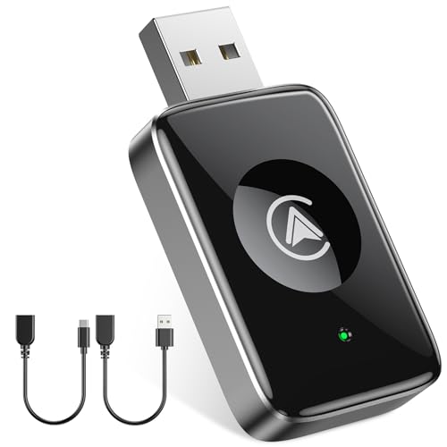 Wireless Carplay Adapter for iPhone & Android, Mini 2-in-1 CarPlay Dongle