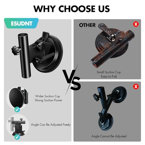 ESUDNT RV Suction Cup Flag Holder, RV Flag Pole Mount with Angle Adjustable, Heavy-Duty Suction Cup for RV, Camper, Trailer - size: 1 Pack
