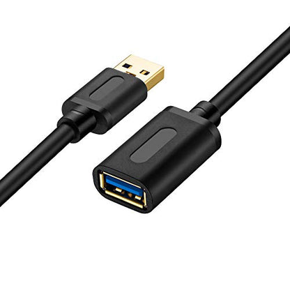 Tan QY USB 3.0 Extension Cable 1Ft-2Pack, High-Speed Male to Female Cord - size: 1 ft (2-Pack)