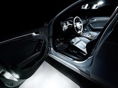 iJDMTOY Xenon White LED Footwell, Door Sill, Side/Under Door Lights, Compartment Glove Box or Trunk Cargo Lights, Compatible With Audi A1 A3 A4 A5 A6 A7 A8 Q3 Q4 Q5 Q7 Q8 - style: White
