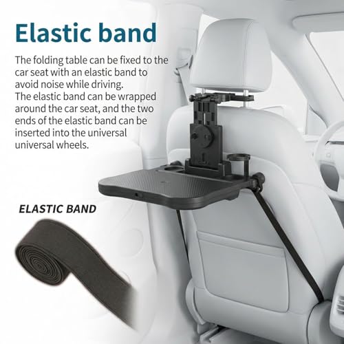 Car Back Seat Tray Table with Expandable Tray - 2-Sided Car Desk for Kids & Adults, Extra Wide & Sturdy Headrest Mount with Non-Slip Pad, Tablet/Laptop Holder for Road Trip, Eating, Working, Gaming - color: Mechanical back table board