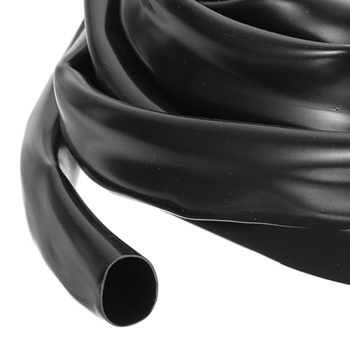 MECCANIXITY 5m PVC Cable Sleeve Tubing, 10mm 3/8" PVC Tube Black Cord Organizer Wire Shielding Sheathing Wrap - size: 5m x 10mm