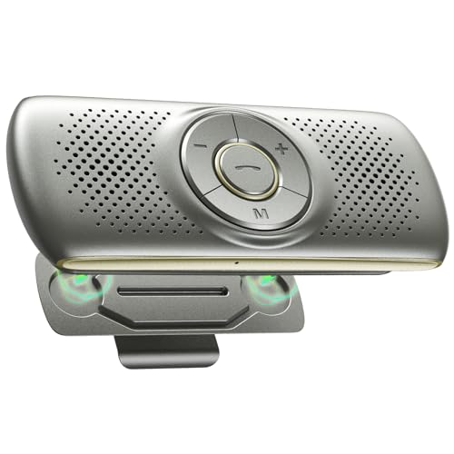 AGPTEK Car Speaker with Bluetooth 5.3, Hands Free Phone Kit for Calls, GPS - color: Gray