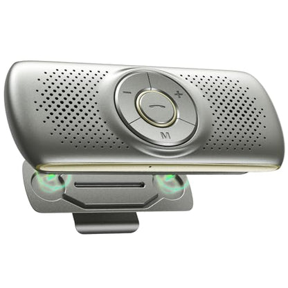 AGPTEK Car Speaker with Bluetooth 5.3, Hands Free Phone Kit for Calls, GPS - color: Gray