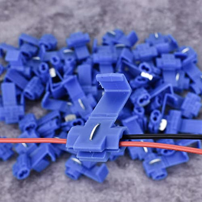 AccEncyc 60Pcs Solderless Quick Splice Wire Connectors 18-14 AWG Splice Connector Snap Electrical Wire Connector Cold Pressed Insulated Electric Wire Splice Connectors