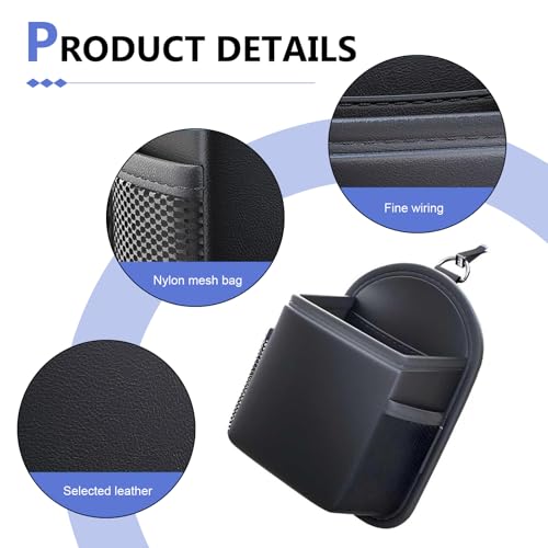 Car Air Vent Organizer Bag, Multi-functional Dashboard Storage Pouch for Phone Glasses Keys Cards, Anti-scratch Multi-layer Protection Bag, Interior Accessory for Most Car Vents (Black)