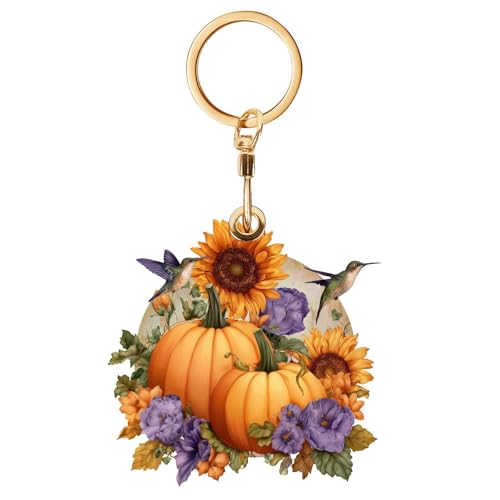 Hummingbird Sunflower Leather Keychain Case Holder,GPS Tacker With Keychain Ring,Access Card Scratch-Resistant,Finders Accessories For Pets, Luggage, Wallet, Backpacks - color: Hummingbird Sunflower