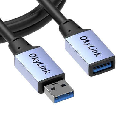 OkyLink USB 3.0/3.2 Gen 1 Extension CableA to A, Male to Female 5Gbps 5ft - color: USB3.0(5Gbps), size: 5ft (1.5m)
