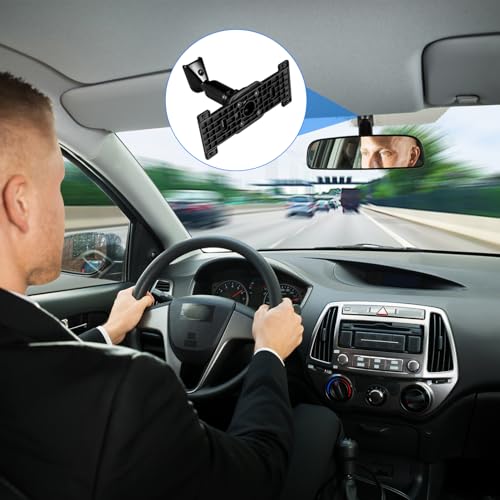 Gatuida Rearview Mirror Back Plate Dash Cam Mounting Bracket for Car Aluminum Alloy Mirror Dash Mount Holder Compatible with Hiac 2008-2011 6.10 X 2.63 X 0.39 Inch