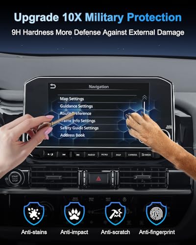 (2PCS) 2022-2025 Pathfinder Screen Protector For Nissan Pathfinder (SL/Platinum) 9Inch Touchscreen, 2025 Pathfinder Accessories HD Transparent Infortainment Nano Film NO Fingerprint&Scratches [Not for Pathfinder 8Inch]