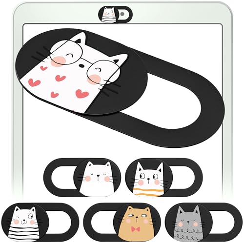 MESMOS Webcam Cover Slide, Cat Lovers Gifts for Women, Cat Lover Themed Things, Mom Gifts for Women, Laptop Camera Cover Slide Cute, Cute Stuff (Small Size) - size: Small