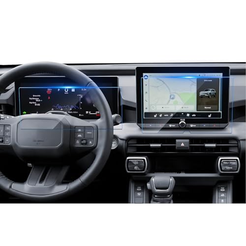 SKTU (2Pcs) 2026 RAV4 Screen Protector for 2026+ Toyota RAV4 (LE/SE/XLE Premium/Woodland) 10.5-Inch Infotainment & 12.3-Inch Instrument Cluster Screen Toyota RAV4 2026 Accessories 2026 RAV4 Tempered Glass Screen Protective Film [9H Hardness, Ultra HD, Ant