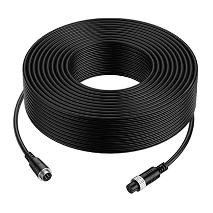 EKYLIN 65FT 20M Car Video Extension Cable 4Pin Aviation for CCTV Rearview Camera Truck Trailer Camper Bus Motorhome Vehicle Backup Monitor Waterproof Shockproof System - size: 65 ft