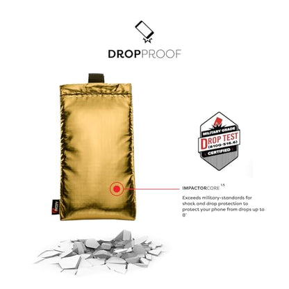 PHOOZY Apollo Thermal Phone Case | Insulated Phone Pouch Extends Battery Life 3X | Heat Resistant Drop Protection | Military Grade Water Resistant | Large | Gold - color: Gold, size: Large