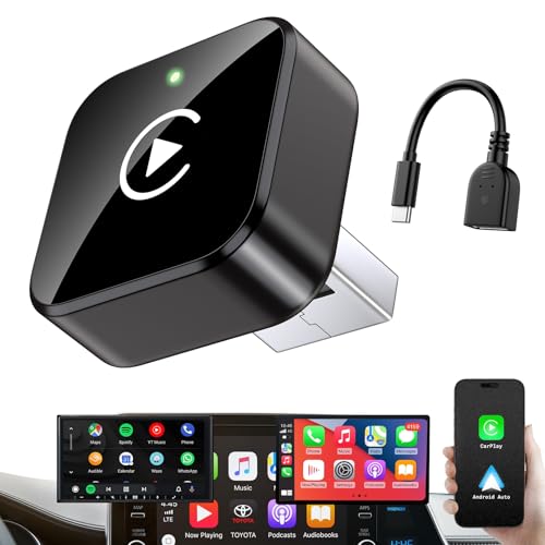 iGENJUN Wireless CarPlay Adapter 2026 Upgrade Mini Design USB/USB-C Plug