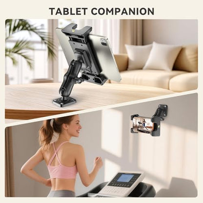 OHLPRO Car Tablet Holder - Heavy Duty Drill Base, Tablet Mount for Truck Compatible with iPad Samsung Tab 5"-13" Tablets and Phones, iPad Stand for Wall/Business/Vehicle/Desktop, etc.-4-inch Arm - size: 4-inch Arm