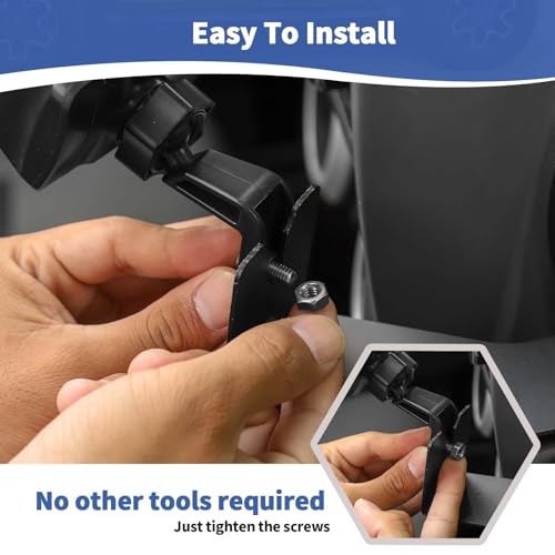 RT-TCZ for Jeep JK Multi-Function Phone Holder, JKU Radio Holder Walkies Talkie Mount Bracket for Jeep Wrangler JK JKU 2007 2008 2009 2010 Black Gray Accessories - color: Black 07-10