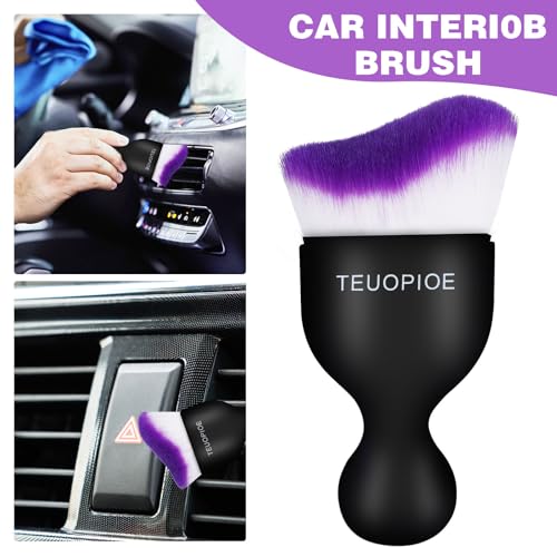 Car Detailing Brush for Interior Dusting and Air Vents,Purple - color: Purple