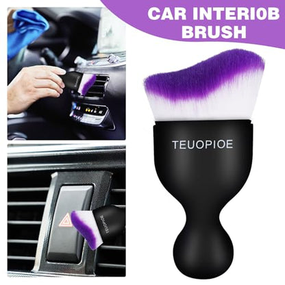 Car Detailing Brush for Interior Dusting and Air Vents,Purple - color: Purple