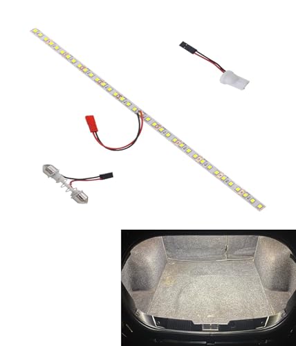 BMTxms LED Strip Light，60pcs SMD 2835 - Trunk LED Light for Car Trunk Cargo Area or Interior Illumination Decoration,4000 Lumens 6000K Xenon White, Easy Install Auto Accessories (2 Pack) - size: 20"/50cm-2pcs