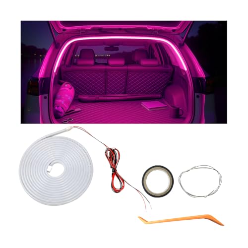 6.56 FT Flexible Silicone LED Trunk Light Strip, Purple - color: Purple