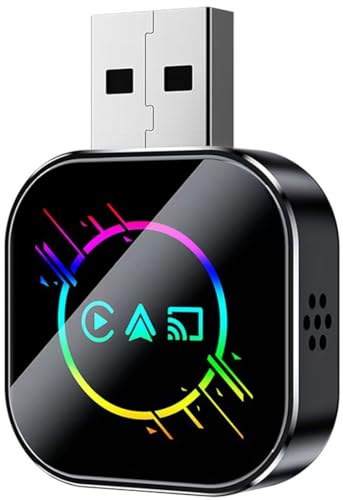 2026 Upgrade 3-in-1 Wireless Bluetooth 5.0 Car Screen Mirror Adapter - Instant Wired Plug Play Mini USB for iPhone/Android Phone Mirroring & Carplay Link Built-in Cars (H-B, for Android) - color: H-B, size: For Android