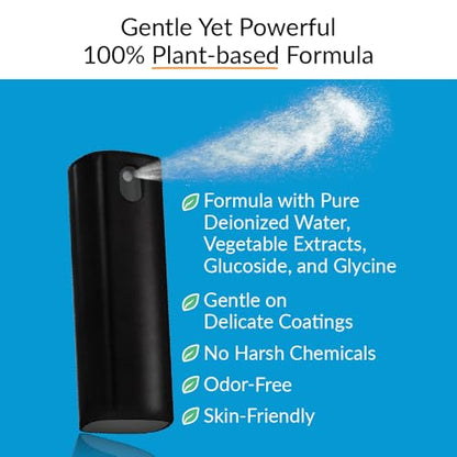 6X iCloth 2-in-1 Screen Cleaner Spray & Microfiber Cloth for Laptops, Tablets, Phones, Car Screens & Touchscreens, Streak-Free & Anti-Smudge, Large 0.68 fl oz (20ml) Bottles for Family Use