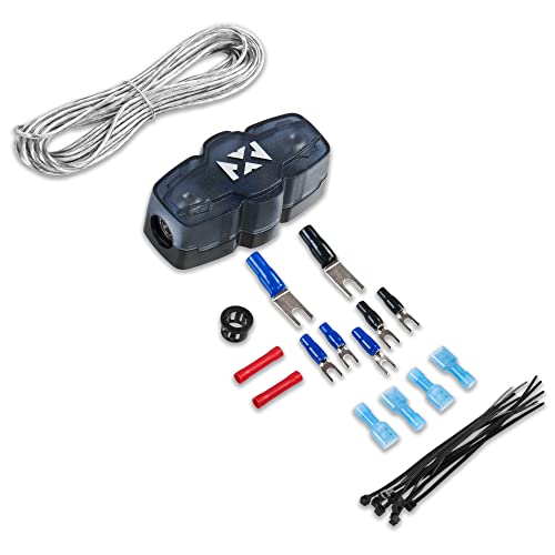 NVX True Spec 4 Gauge 100% Copper Single Amp Wiring Kit with Speaker Cable, No RCA [XAPK4] - size: 4 Gauge | Power Kit