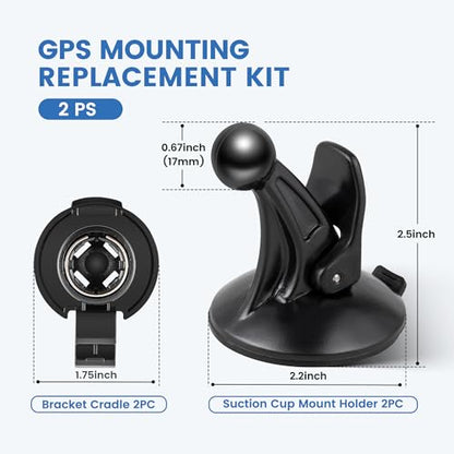 EWAY for Garmin Nuvi Drive Drivesmart Windscreen Windshield Suction Cup Mount Holder Bracket Cradle Mount or Garmin GPS 40 42 52 55 60 61 67 68 2457 2497 2539 2557 2558 2577 2597 LT LMT