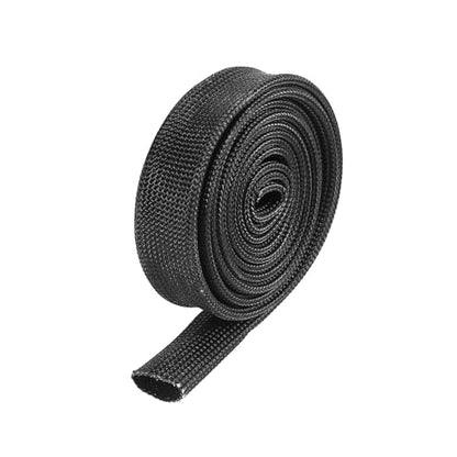 Fiberglass Heat Wire Shield Sleeve Heat High Temp Shield Adjustable Heat Shield 3.2ft 12mm 1/2" Black for Car Wire Protection Replace Parts