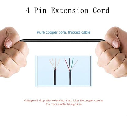4 PCS Rock Light Extension Wire,4 Pin LED Extension Cable,Neon Accent Kits RGB LED Light Extension Cable for Trucks Motorcycle Car ATV Strip Rock Lights (4 PCS 40 Inch) - size: 4 PCS 40 Inch