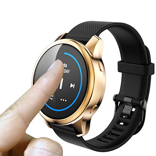 Compatible with Garmin Venu Waterproof Protective Case Soft TPU Plated All Around Scratch-Proof Screen Protector Cover for Garmin Venu GPS Smartwatch (Rose gold) - color: Rose gold