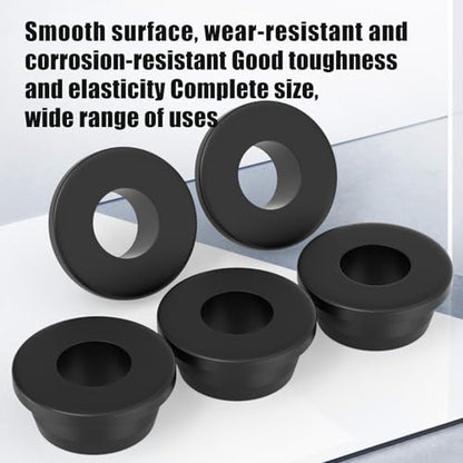 10Pcs 3/4"ID, 1-1/8"Drill Hole Rubber Grommets, Top Hat Grommet, Firewall Grommet, Rubber Plugsfor Protecting Wires Cable - size: 3/4"ID, 1-1/8"Drill Hole
