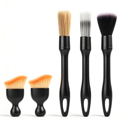 Yamrots Car Detailing Brush Set, 5PCS Car Interior Detailing Kit Tools for Automotive Interior Exterior Trim Rim Dashboard Air Vents Cleaning