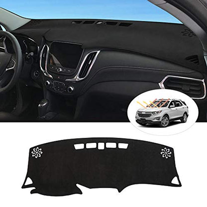CARTIST Dashboard Cover Mat for 2018-2022 2023 2024 Chevy/Chevrolet Equinox Accessories Dash Cover Flannel Dash Mat Sunshade Glare UV Rays Protector - size: dash mat for Chevrolet Equinox 2018-2022