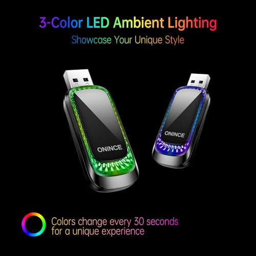 Wireless CarPlay Adapter (2025 Upgrade) – Convert Wired CarPlay to Wireless, Stable Connection, RGB Ambient Lighting, Compatible with Wired CarPlay Cars & iPhone - color: RGB lighting