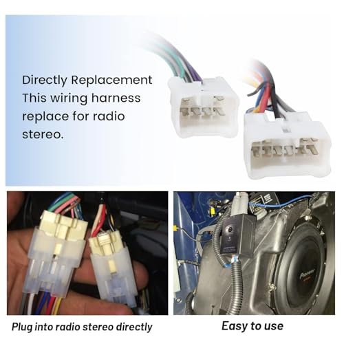 NuIth Car Radio Amp Amplifier Wiring Harness Adapter Compatible with Toyota 1988-2017 Subaru 2012-2019 Vehicle Non JBL System High to Low RCA Converter for Adding Amplifier Subwoofer to Stock Stereo