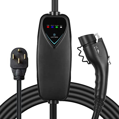 Lectron Level 2 EV Charger - ETL Certified, 240V, 40 Amp, NEMA 14-50 Plug, 16 ft Extension Cord & J1772 Cable- Portable Electric Car Charger for J1772 EVs and Plug-in Hybrid Vehicles - size: 40A NEMA 14-50