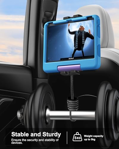 for Tesla Model Y Model 3 Headrest Tablet Holder - 2026 Tesla Tablet Mount for Back Seat, Gifts Road Trip Essentials for Kids, for 4-13" Devices, iPad Pro Air Mini, Galaxy Tabs, Fire HD, Switch