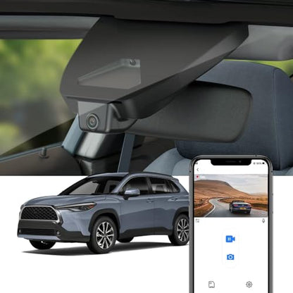 Fitcamx Used 4K Dash Cam Suitable for Toyota Corolla Cross 2023-2026 & Hybrid (NOT Corolla), OEM Factory Look, UHD 2160P Video, Built-in WiFi & APP, Loop Recording, G-Sensor, Plug & Play, NO SD Card - style: USED: Front 4K Only