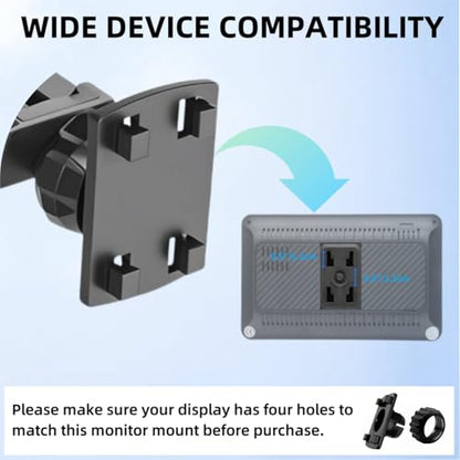 Car CD Slot Mount for Carplay Screen, 4PCS Tightening Nut with 4 Button Lock Replacement 17mm Ball Joint Car Mount for Phone Holder Baby Backup Camera Monitor GPS Navi