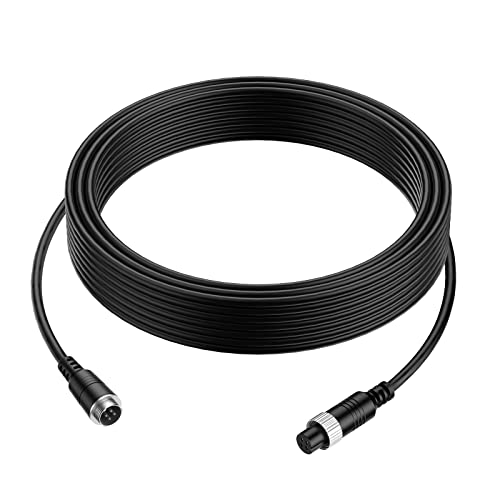 EKYLIN 16FT 5M Car Video Extension Cable 4-Pin Aviation Waterproof Shockproof for CCTV Rearview Camera Truck Trailer Camper Bus Motorhome Vehicle Backup Monitor System - size: 16 ft