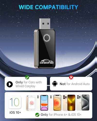 TiMOVO Wireless CarPlay Adapter, Automatic Connection, Smooth & Stable