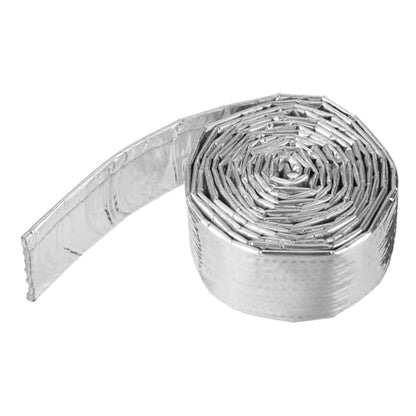 MECCANIXITY Heat Shroud Aluminized Sleeving 3/4" ID x 5.9FT Aluminum Metallic Fiberglass Heat Shroud for Fuel Lines Cables Electrical Wiring - size: 3/4" ID x 5.9FT