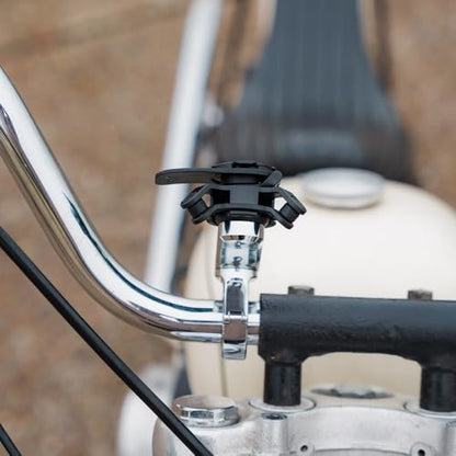 Quad Lock Handlebar Motorcycle Phone Mount PRO Chrome Kit with Vibration Dampener and MAG Universal Adaptor - size: Handlebar Chrome Mount PRO