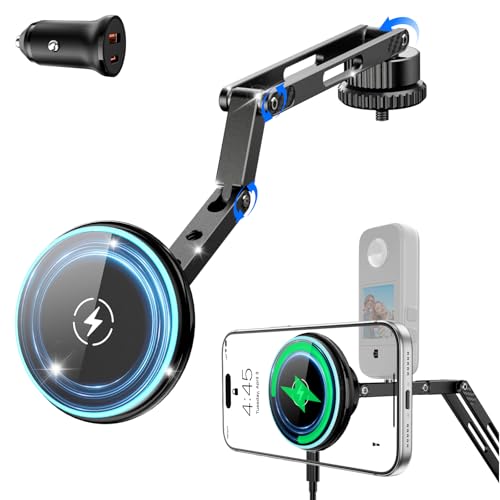 CloudValley Extended 15W Magnetic Wireless Car Charger Phone Mount for Ford Bronco 2021-2026 2/4 Door, Aluminum Alloy Magnetic Phone Holder, Off-Road Stable Anti-Shake No Drill Dash Mount - size: Extended