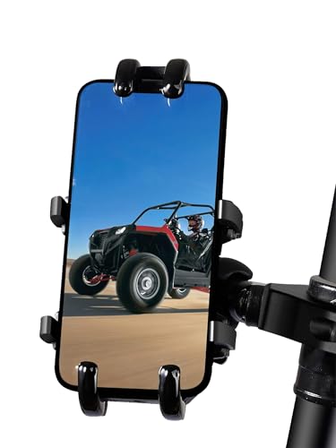 ZIDIYORUO UTV Phone Mount Holder, Aluminum Alloy Heavy Duty SXS Phone Clamp